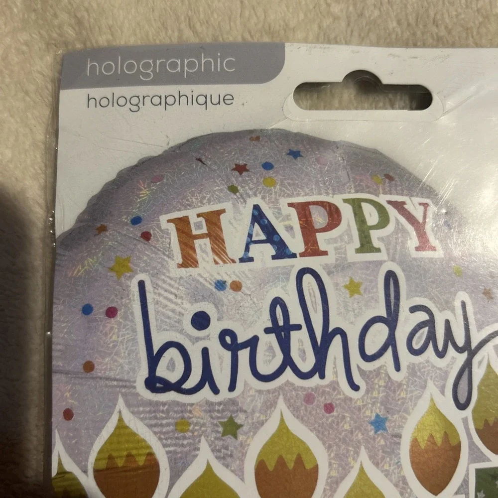 Happy Birthday Anagram Jumbo Ballon Holographic New